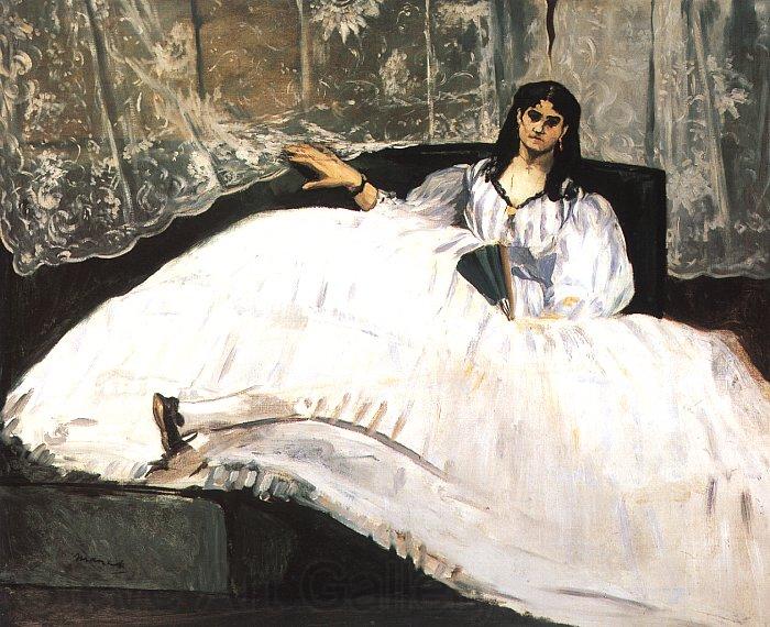 Edouard Manet Bauldaire's Mistress Reclining Norge oil painting art